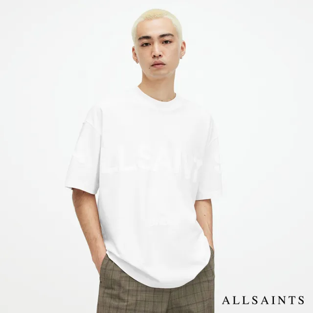 【ALLSAINTS】BIGGY 重磅純棉寬鬆短袖T恤-白  M088PB(寬鬆版型)