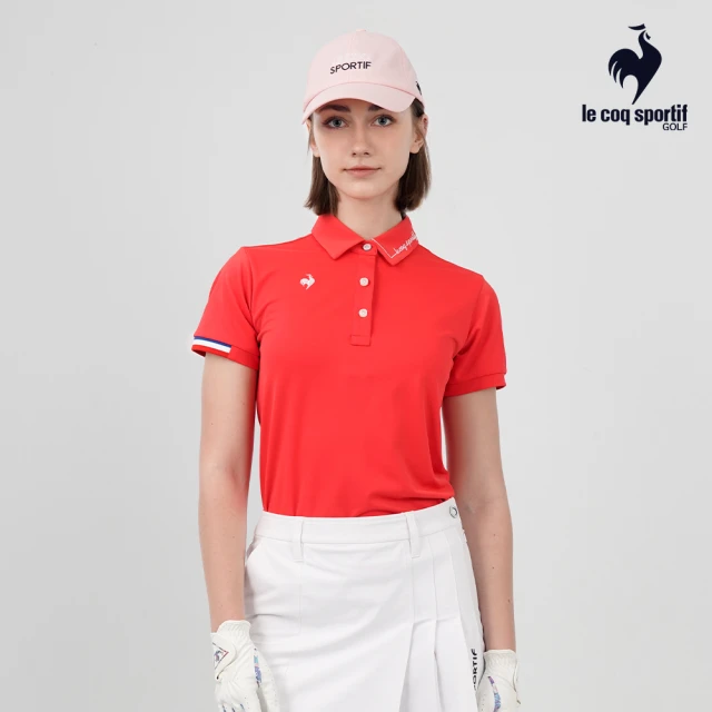 LE COQ SPORTIF 公雞 高爾夫系列 女款紅色領口