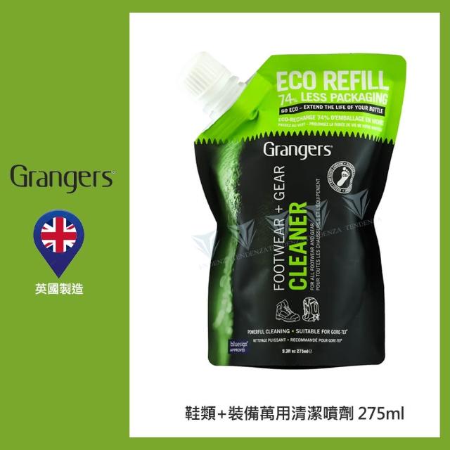 【英國 Grangers】補充包-鞋類+裝備清潔噴劑-275ml(洗劑/防潑水/英國製/衣物)