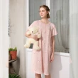 【La Felino 羅絲美】睡覺小綿羊開釦短袖洋裝睡衣(R4604)