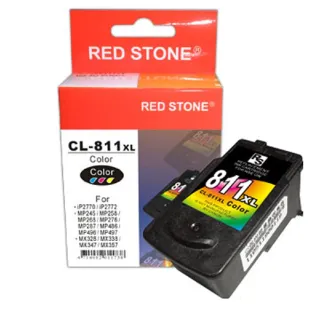 【RED STONE 紅石】CANON CL-811XL高容量環保墨水匣(彩)