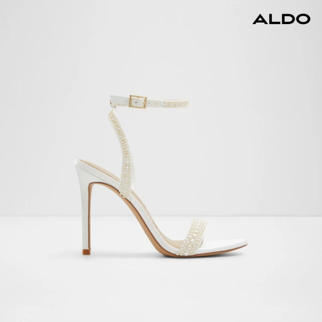 ALDO PERLEA-時尚一字帶涼跟鞋-女鞋(白色)