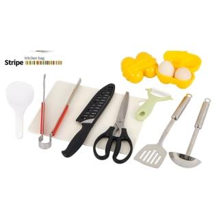 【May Shop】兩入組 戶外露營登山必備便攜式廚房炊具11件組