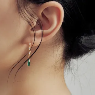【BONNY & READ】[銀針] 神秘綠洲耳環(銀針 S925 鋯石 耳環)