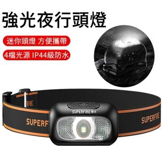 【LUYOO】迷你輕量戶外夜行頭燈 防水頭戴式探照燈 充電頭燈 露營/登山/夜釣/礦燈