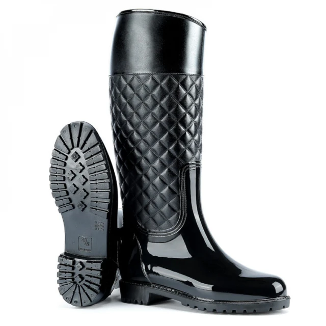 Alberta 3cm 素色短筒厚底雨鞋 防水鞋面 雨靴 短
