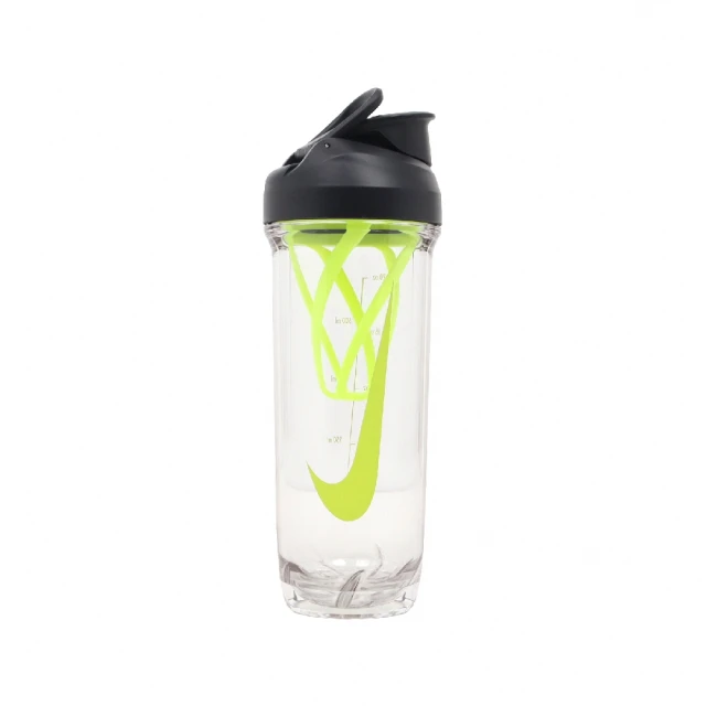 NIKE 耐吉 水壺 TR Recharge 2.0 Shaker Bottle 綠 黑 搖搖杯 翻蓋式 運動水壺(N101072491-424)