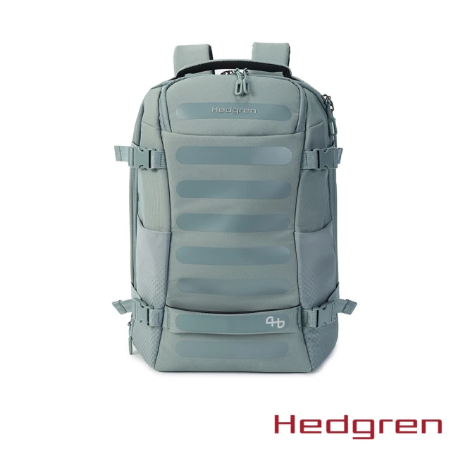 Hedgren COMBY SS系列 RFID防盜 M Size 15.6吋 附雨套 旅行後背包(灰綠)