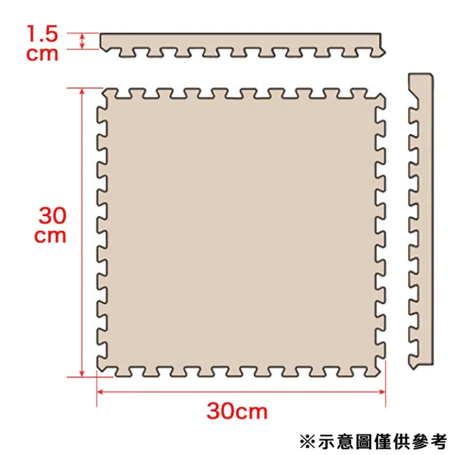 【NITORI 宜得利家居】可水洗絨毛巧拼地墊 NWASH IV 9入(可水洗 巧拼 地墊 NWASH)