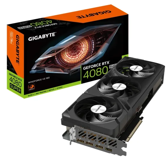 【GIGABYTE 技嘉】RTX4080S+B760M★GeForce RTX4080 SUPER WINDFORCE V2 16G 顯示卡+技嘉B760M AORUS ELITE