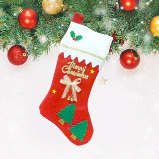 【交換禮物】摩達客-可愛16吋裝飾紅色耶誕襪/聖誕襪