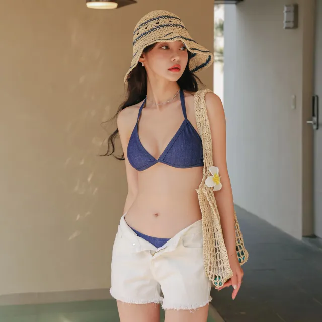 【希賽德】韓風無鋼圈二件式泳衣 多件式女泳裝 泳裝 泳衣 比基尼 比基尼泳衣 女 泳衣泳裝(比基尼泳裝)