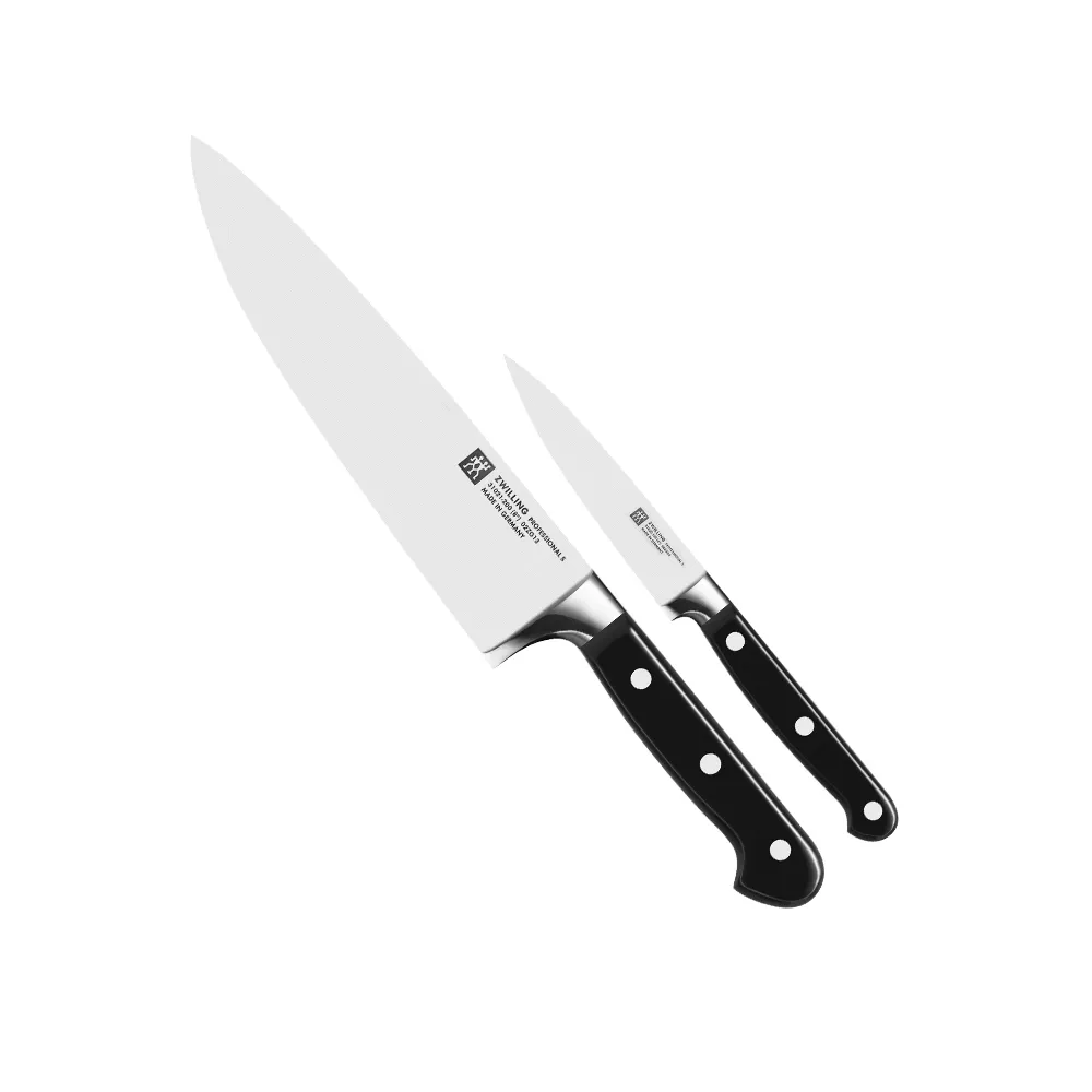 【ZWILLING 德國雙人】德國製Professional S二件式刀具組(西式主廚刀20cm+削皮刀10cm)