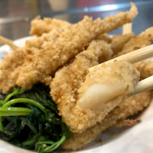 【拌伴餐飲】龍鹽酥雞鎮店之寶酥炸真魷魚 400GX10包(內附招牌五香灑粉)