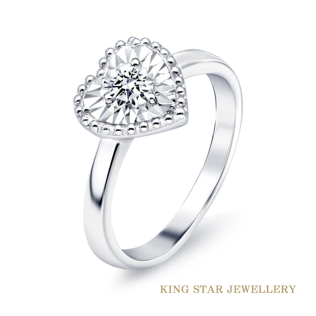 【King Star】30分 D color 鑽石戒指 簡約傾心(二克拉視覺效果)