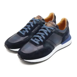 【MAGNANNI】EXTRALIGHT輕量拼接休閒鞋 海軍藍(24747-NA)