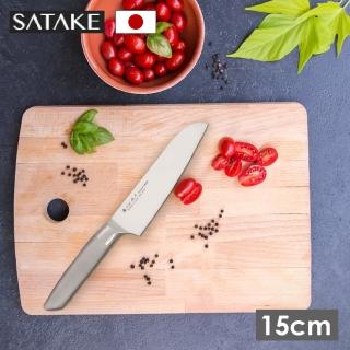 【佐竹產業】日本製 濃州正宗作 一體成型含鉬不鏽鋼小三德廚刀 15cm(日製廚刀 三德刀 菜刀 切刀)