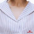 【BRAPPERS】女款 半開襟條紋襯衫(米白)