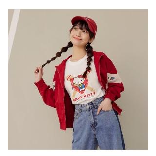 【OB 嚴選】KITTY運動會純棉棒球印花短TEE 《IK0030》