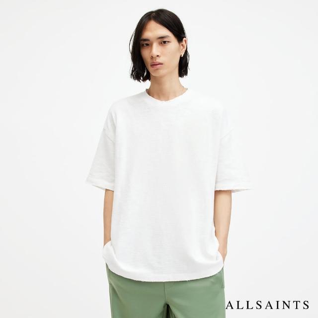 【ALLSAINTS】ASPEN 純棉寬鬆織紋短袖T恤 M001JA(寬鬆版型)