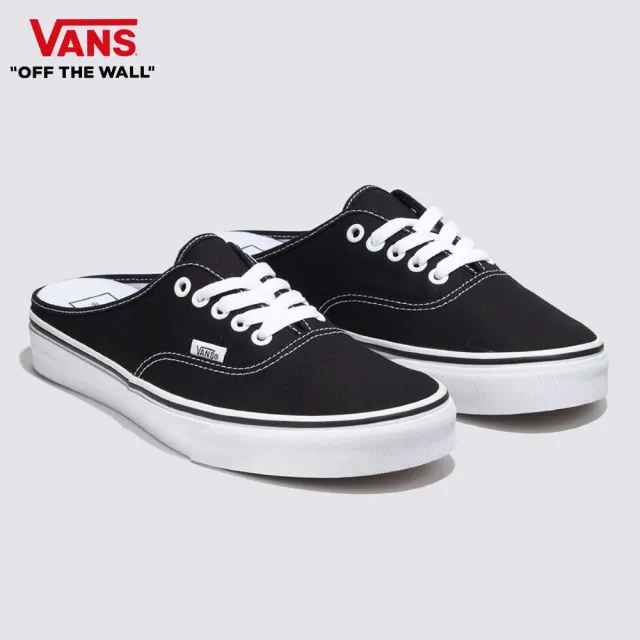 【VANS 官方旗艦】UA Authentic Mule 男女款黑白色懶人拖鞋