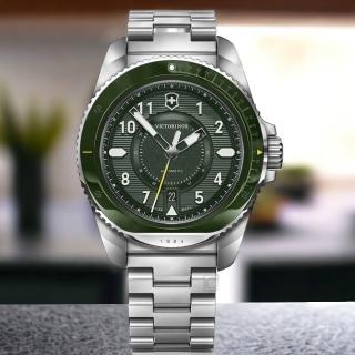 【VICTORINOX 瑞士維氏】JOURNEY 1884 200米潛水機械錶 手錶 綠色 男錶 手錶 情人節 禮物(VISA-242015)