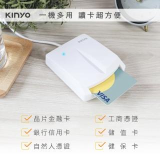 【KINYO】2件組 IC晶片ATM金融讀卡機 網路ATM轉帳 網路報稅 自然人憑證 餘額查詢(1.6M)