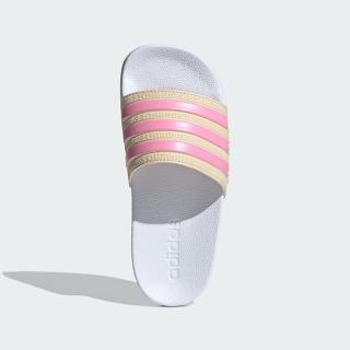 【adidas 愛迪達】拖鞋 童鞋 中童 大童 運動 ADILETTE SHOWER K 粉白 IE2608(A5183)