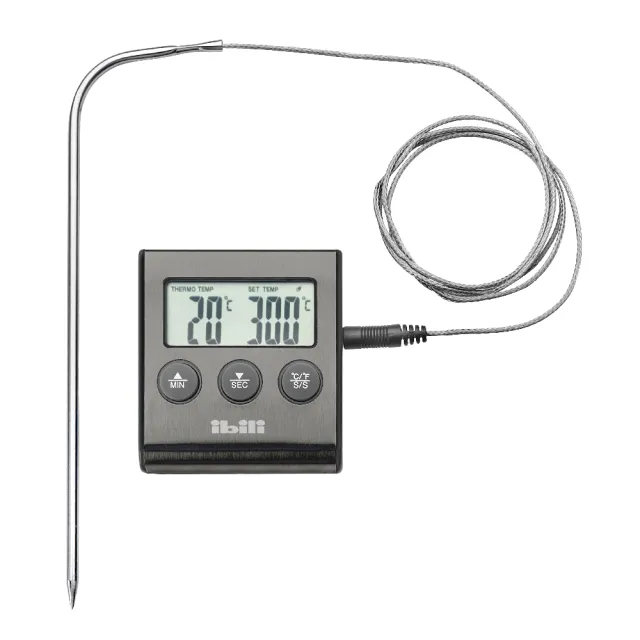 【IBILI】電子探針計時溫度計(烘焙測溫 料理烹飪 電子測溫溫度計時計)
