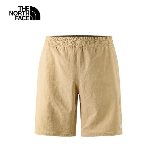 【The North Face 官方旗艦】北面男款卡其色吸濕排汗短褲｜7WB7LK5