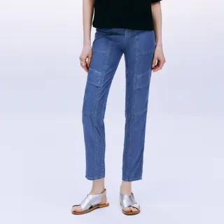 【BRAPPERS】女款 防曬涼感系列-高腰防曬涼感九分褲(深藍)