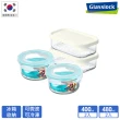 【Glasslock】強化玻璃微波保鮮盒 經典款+冰箱收納巧用4件組(多款任選)