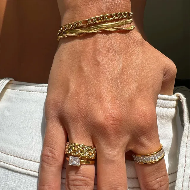【ELLIE VAIL】邁阿密防水珠寶 6mm亮面經典銀色手環 Arielle Bangle(防水珠寶)