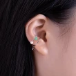 【Olivia Yao Jewellery】925純銀 天然綠玉髓珍珠耳夾(Pollio Collection/無耳洞福音)