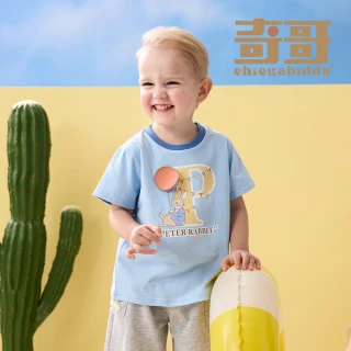 【奇哥】比得兔 男童裝 生日快樂氣球T恤/上衣(6-8歲)