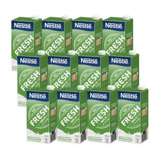即期品【Nestle 雀巢】全脂牛奶 1000mlx12罐(箱購;賞味期:24/8/13)