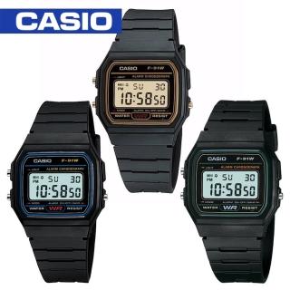 【CASIO 卡西歐】日系復古風-學生 當兵指定款 中性錶(F-91W F-91WG)
