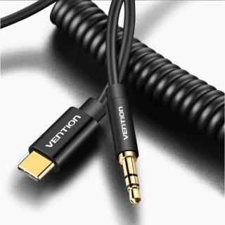 【VENTION 威迅】BGA系列 Type-C 轉 3.5mm 公彈簧 音訊 轉接線 1M