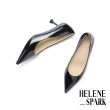 【HELENE_SPARK】極簡品味純色軟漆牛皮尖頭高跟鞋(黑)