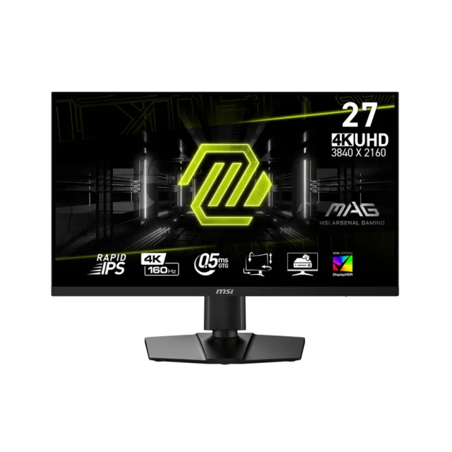 【MSI 微星】MAG 274UPF E2 27型 IPS 4K 160Hz 電競螢幕(UHD/0.5ms/HDR400/Type-C)