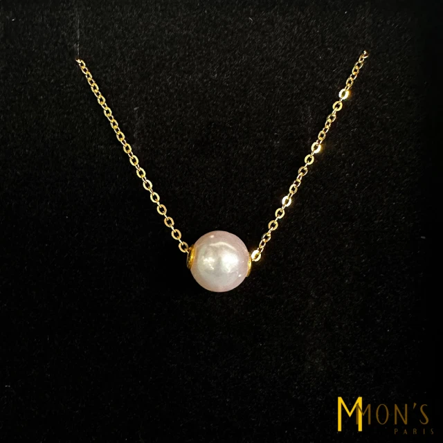 MON’S 時尚品味單顆天然珍珠項鍊(直)