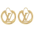 【Louis Vuitton 路易威登】LV M00396 LOUISE PM 經典品牌LOGO鏤空針式耳環(現貨)