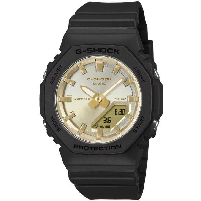 CASIO 卡西歐 卡西歐G-SHOCK WOMAN農家橡樹電子膠帶錶-黑(GMA-P2100SG-1A 台灣公司貨)