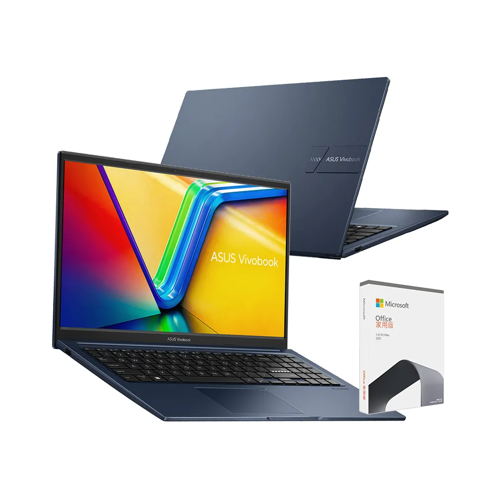 【ASUS】Office 2021組★15.6吋i7輕薄筆電(VivoBook X1504VA/i7-1355U/16G/1TB SSD/W11)