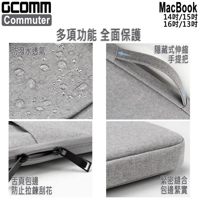 【GCOMM】Commuter 16吋以下通用 簡約輕巧手提筆電包 內膽/手提