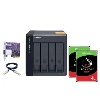 【QNAP 威聯通】搭希捷 4TB x2 ★ TL-D400S 4Bay 高效能儲存擴充設備