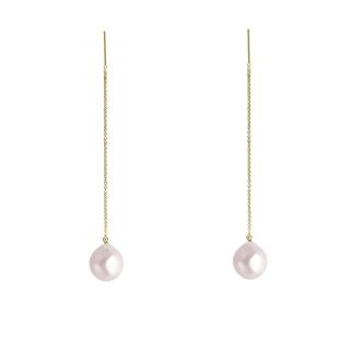 【Olivia Yao Jewellery】14K 天然巴洛克珍珠 925純銀耳針抗過敏(Classic Collection)