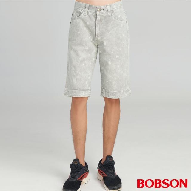 【BOBSON】男款雪花牛仔短褲(188-41)