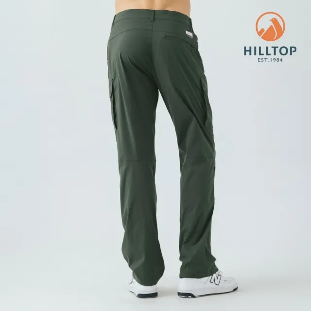 【Hilltop 山頂鳥】抗UV吸濕快乾彈性長褲 男款 綠｜PS07XMF6ECM0