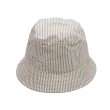 【NAUTICA】簡約條紋LOGO刺繡漁夫帽(卡其)